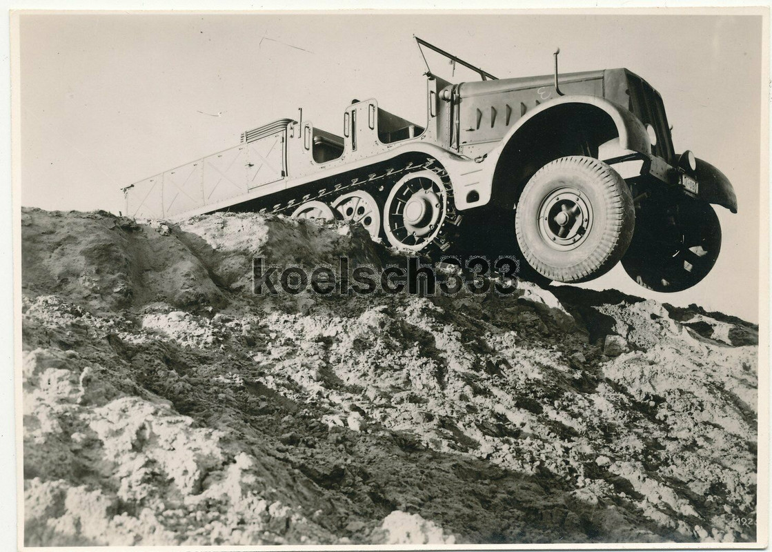 4 Fotos Panzer Halbkette bei der Erprobung im Gelände Sd.Kfz. für die Wehrmacht3