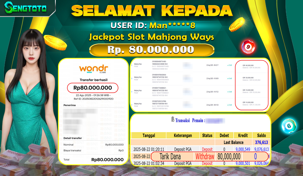 BUKTI PEMBAYARAN SLOT MAHJONG WAYS