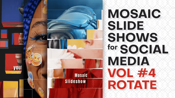 Videohive - Mosaic Slideshows for Social Media. Vol 4 ROTATE 42504807