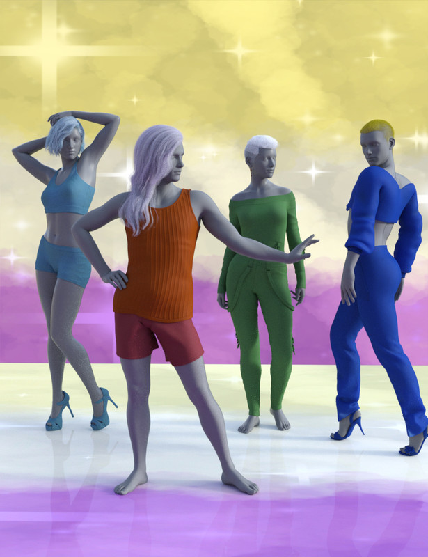 Non-Binary Feminine Poses for Genesis 8