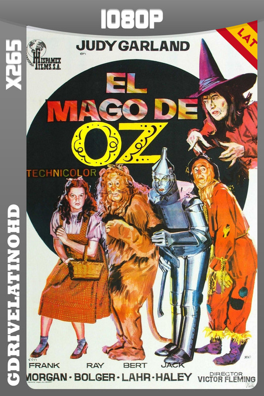 El mago de Oz (1939) BDRip x265 1080p Latino-Inglés