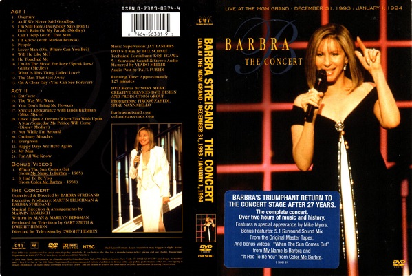 Barbra Streisand - The Concert - Live at the MGM Grand 1993-