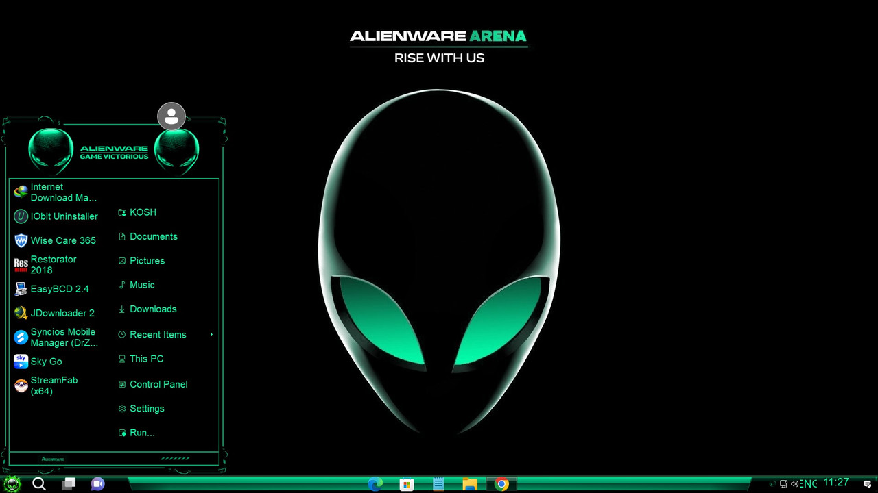 Alienware Bluesy Green Theme.