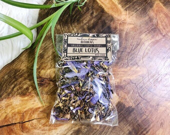 Wild harvested Blue Lotus flower. Nymphaea caerulea. 10 grams herbal smoke. Apothecary. Tea.