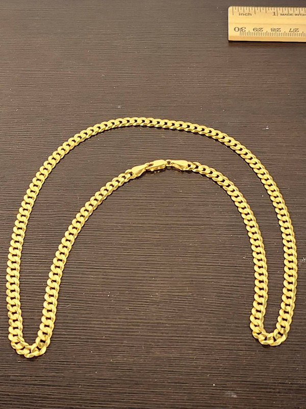 18k gold curb link chain_5