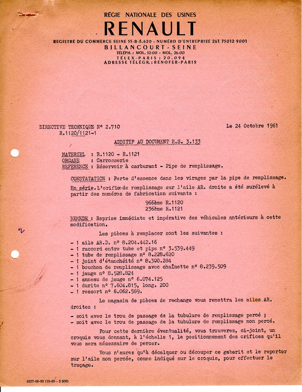 1961 10-24 - R4 - directive technique 2710 (1) réservoir