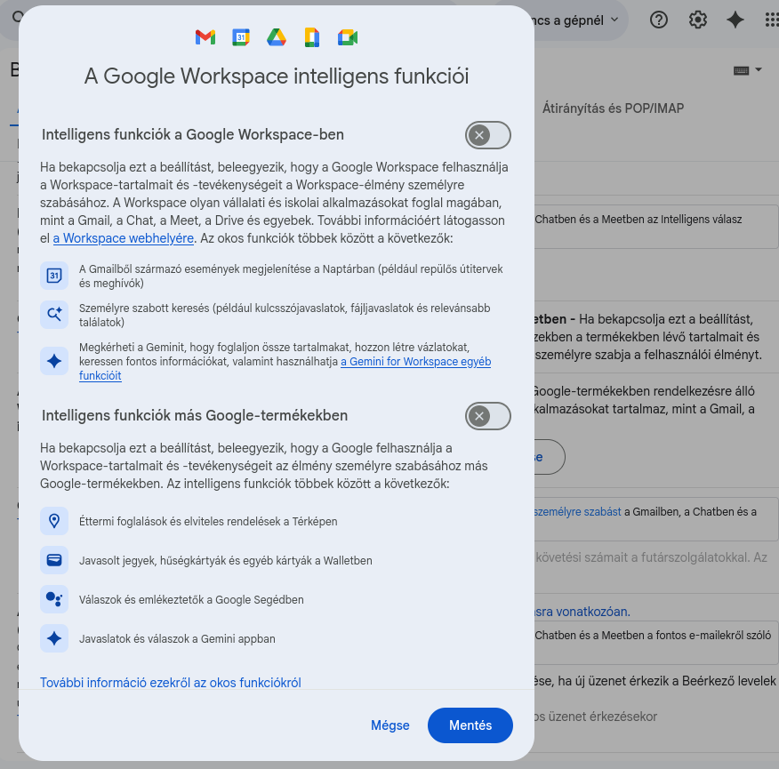 Gmail adat AI képzés (Gemini) 02