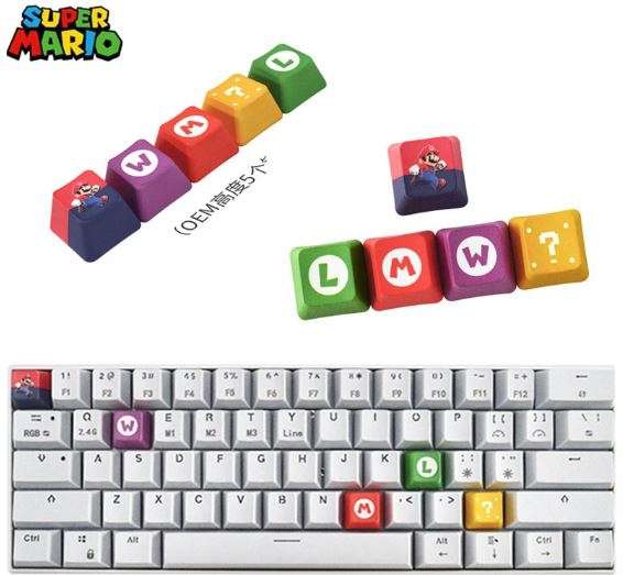 AliExpress: Teclas de Mario y Pacman pa' enchular el Keybord 
