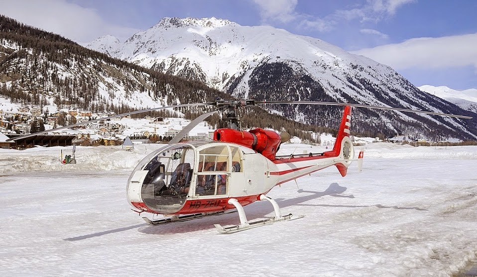 SA341G HB-ZEU (cn 1111) as seen at Samedan in Switzerland on 22n