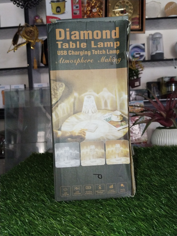 Diamond Table Lamp USB Charging Torch Lamp 