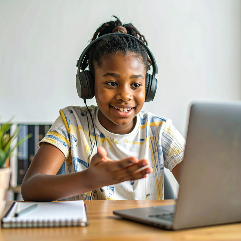 Black girls learning after school