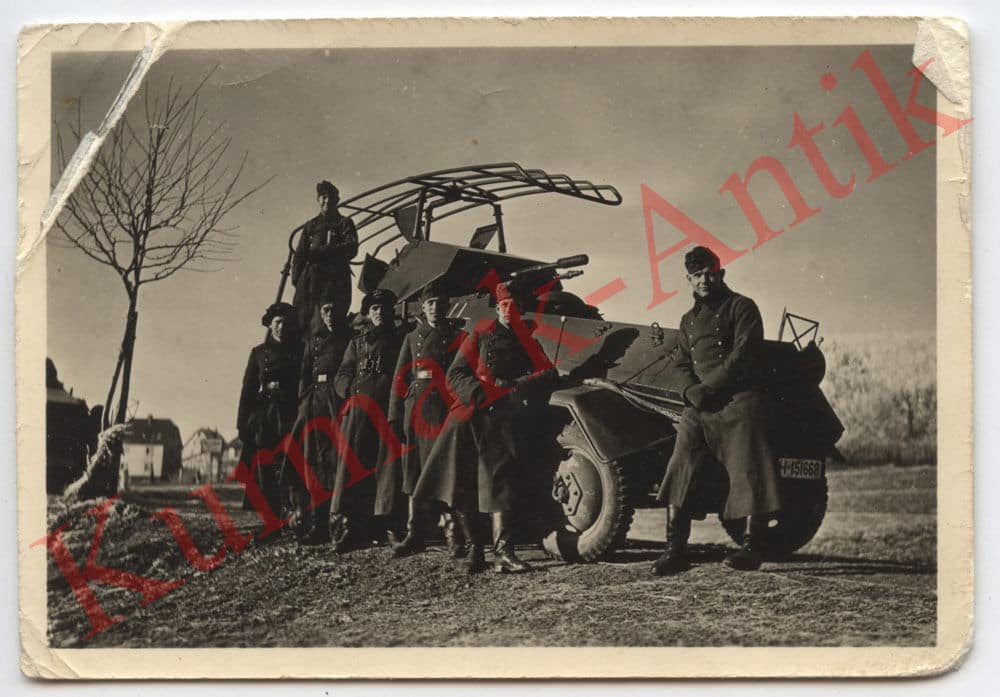 Foto Wehrmacht Front Panzer Spähwagen 6 rad Sdkf