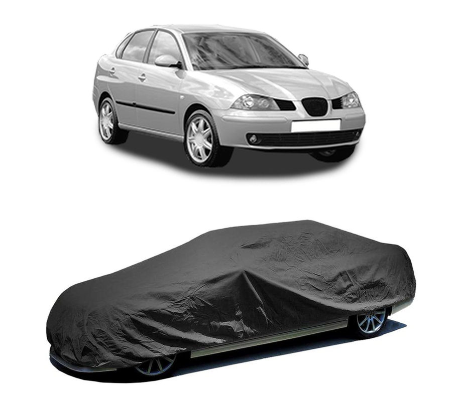 Husa tip prelata auto pentru SEAT CORDOBA (6L2) 2002 - 2009,culoare negru, material textil impermeabil, rezistanta la intemperii praf UV, CARPASSION Husa Protectie