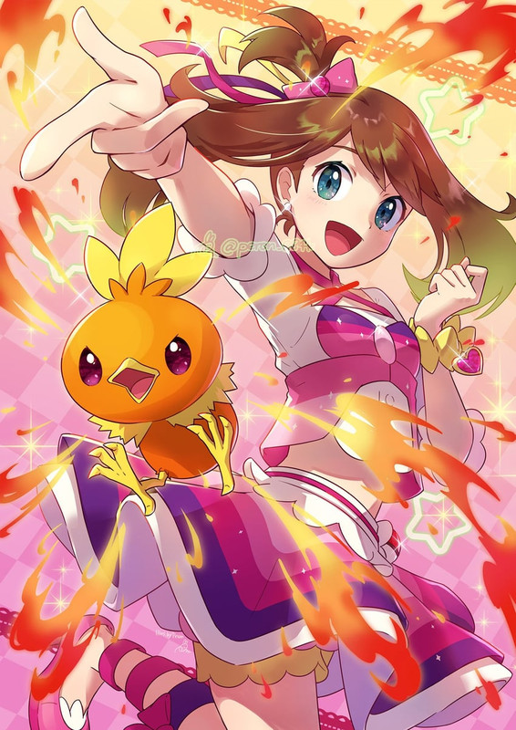 may-and-torchic-pokemon-and-2-more-drawn