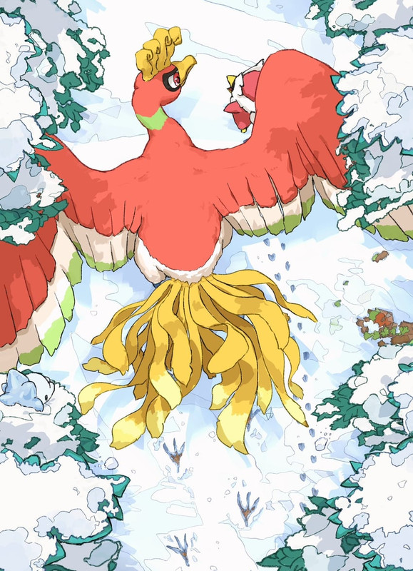 ho-oh-snom-and-delibird-pokemon-drawn-by