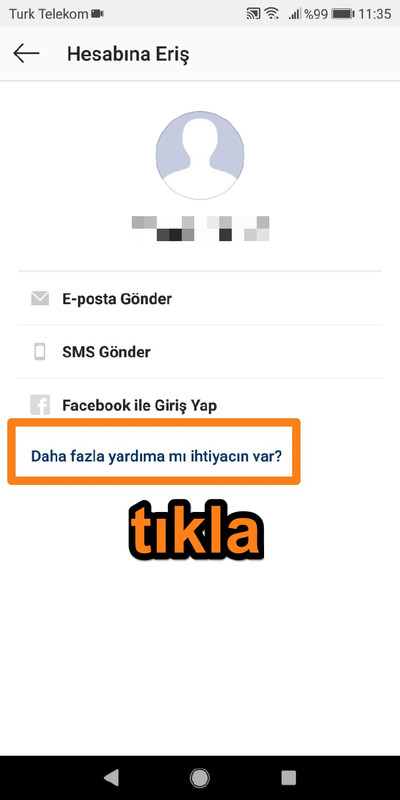 daha fazla yardım al - instagram