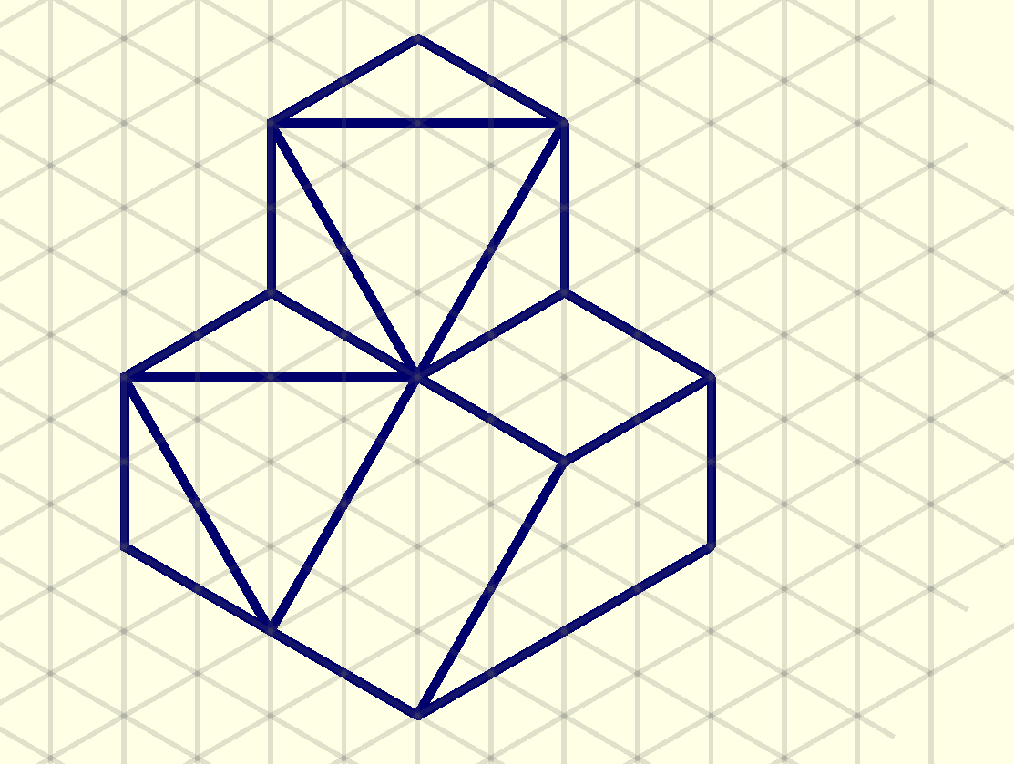Open SCAD hexagons in 2D