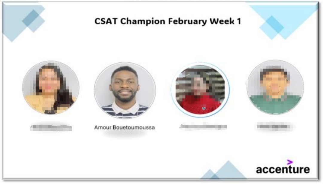 CSAT Champion at Accenture App.