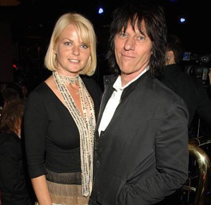 Jeff Beck with his wife Sandra Beck