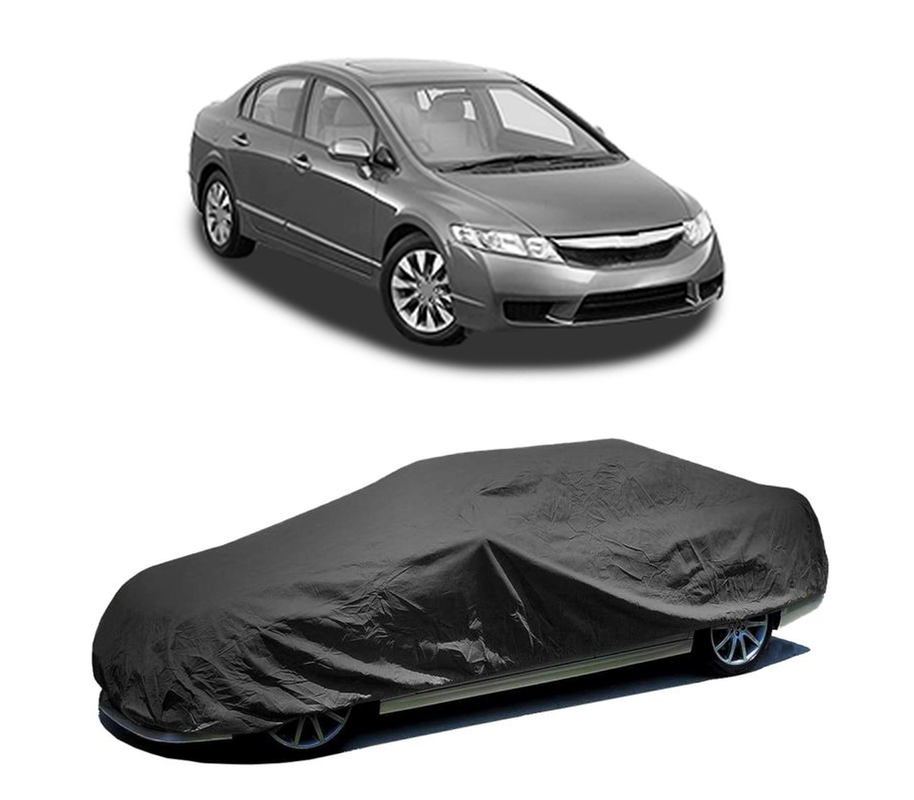Husa tip prelata auto pentru HONDA CIVIC IX Saloon (FB) 2011 - 2016,culoare negru, material textil impermeabil, rezistanta la intemperii praf UV, CARPASSION Husa Protectie