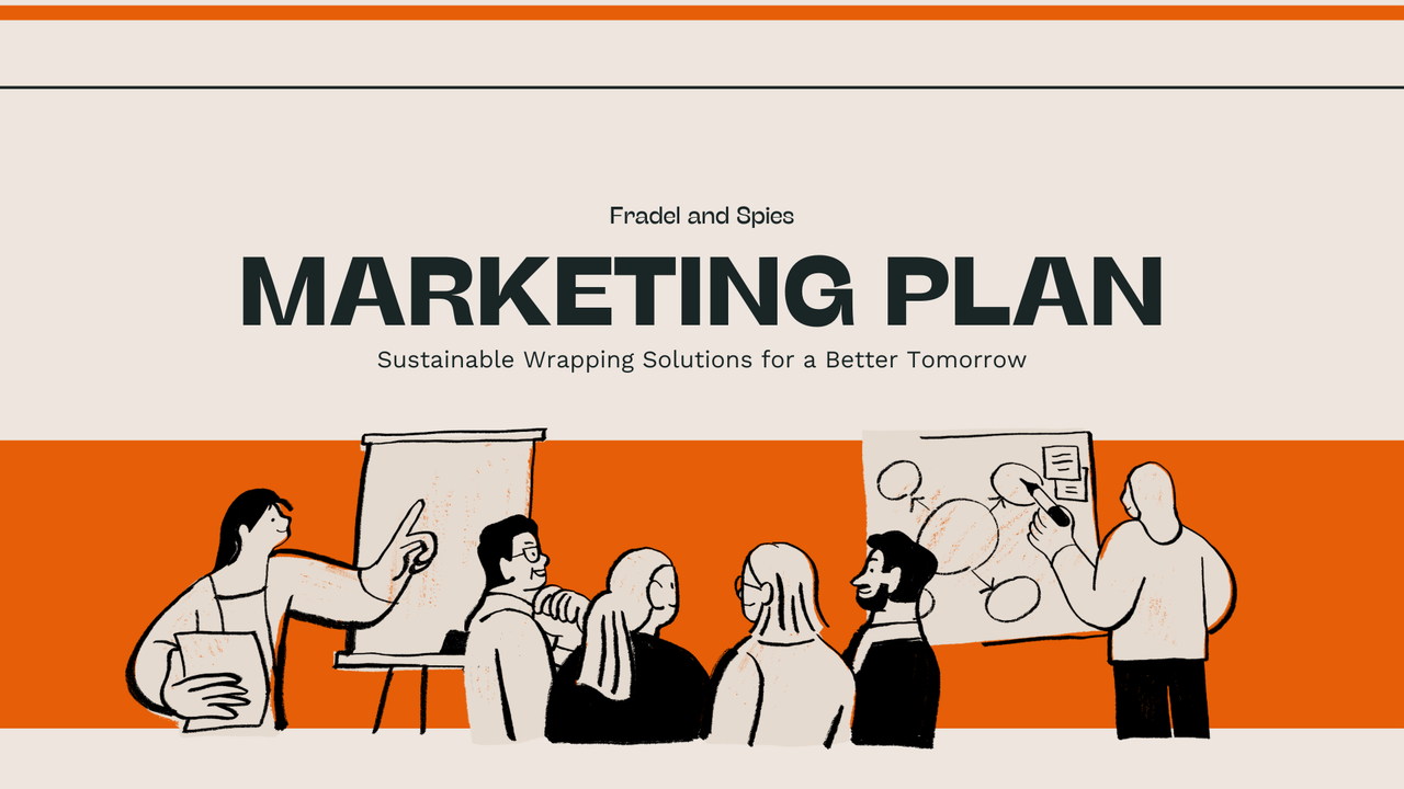 Orange and Cream Illustration Marketing Plan Presentation
