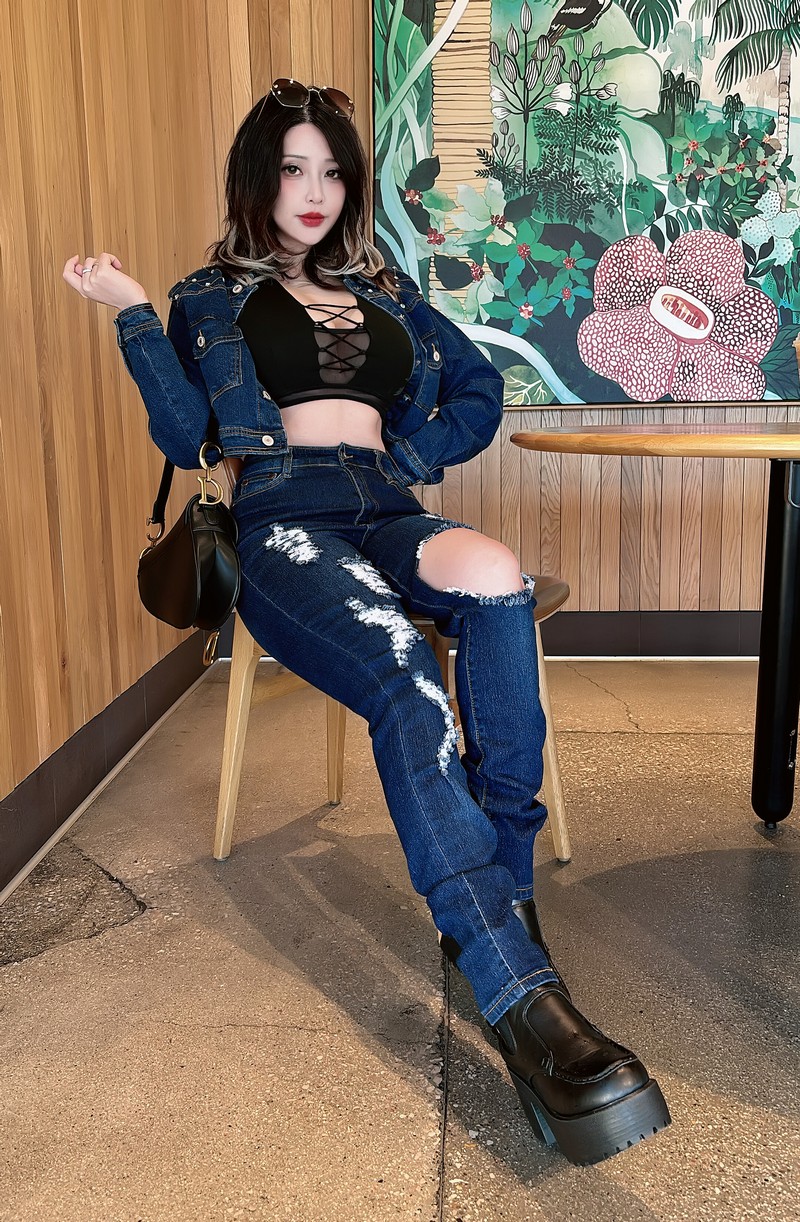 Hana Bunny 牛仔兔 Cosplay写真｜Denim Bunny 高清图片合集[14P-27.8M]插图8