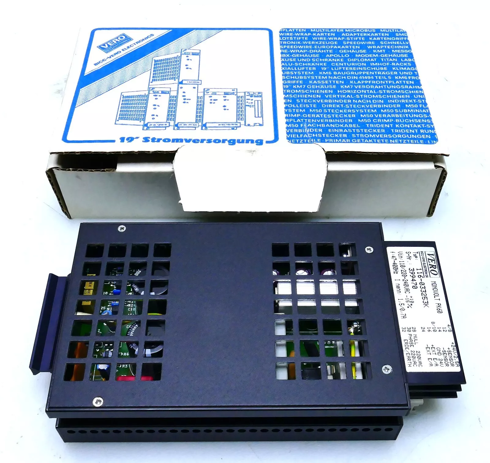 VERO Monovolt PK60 Einschubnetzteil Gesamtansicht mit OVP