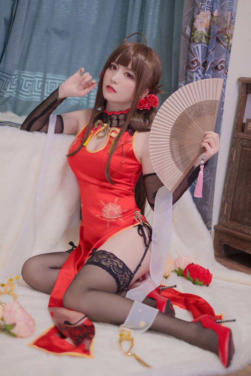 星野Saori DSR-50 红牡丹 Cosplay 少女前线角色写真【10P-136MB】插图7