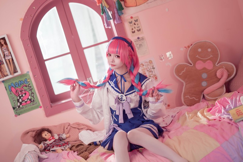 艾西Aiwest 湊阿库娅私服Cosplay写真图集 虚拟主播高清美图 55P (274.4M)插图