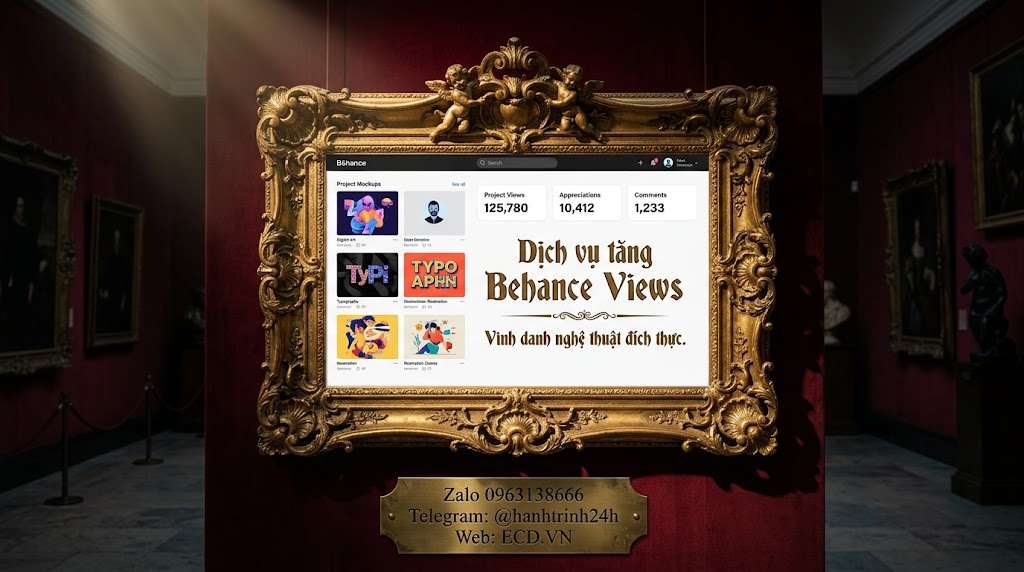 dịch vụ tăng behance views nhanh portfolio behance