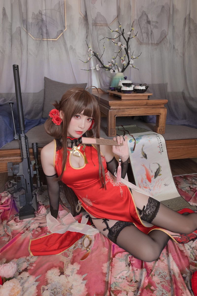 星野Saori DSR-50 红牡丹 Cosplay 少女前线角色写真【10P-136MB】插图6