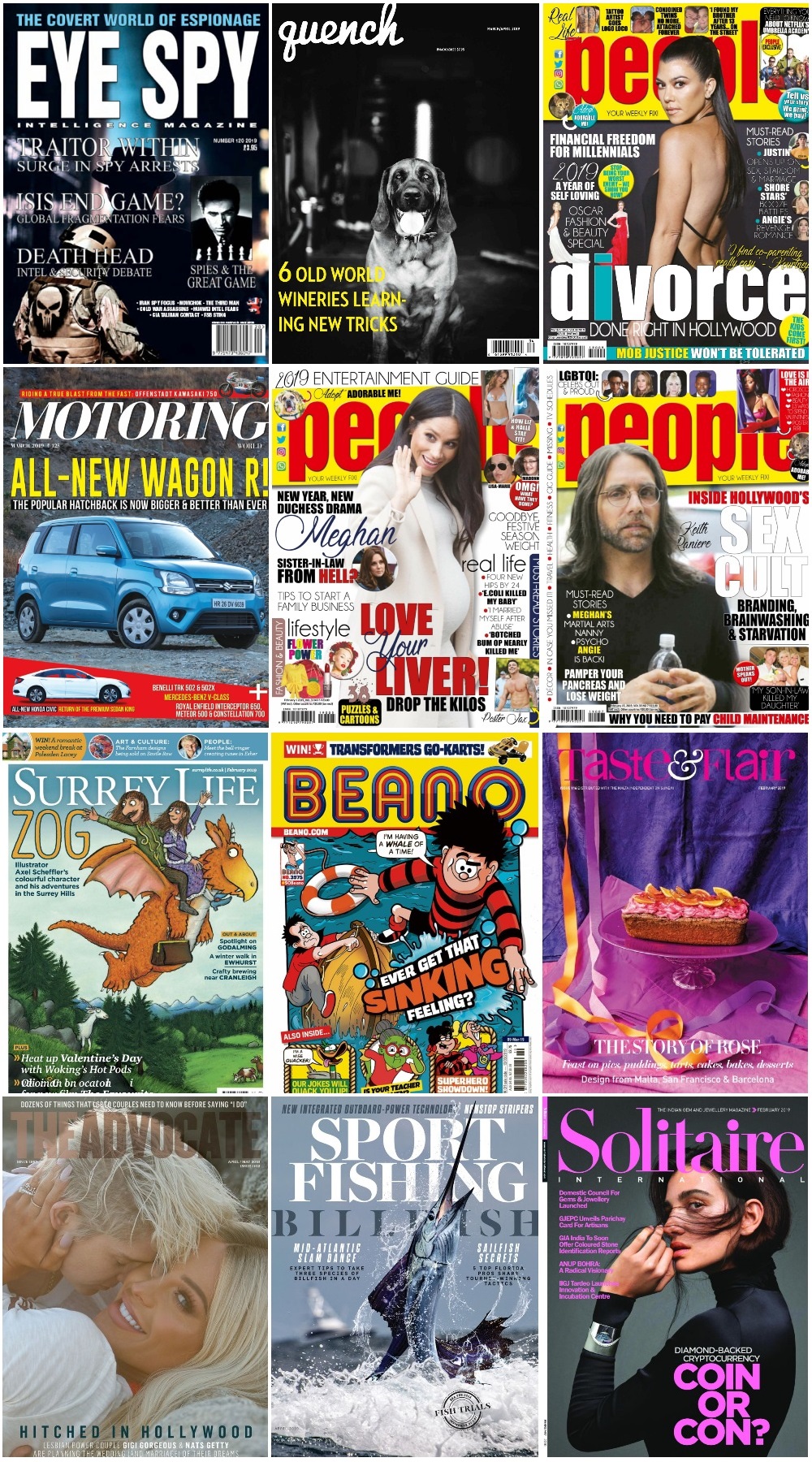 50 Assorted Magazines - March 25 2019 50 Assorted Magazines - March 25 2019