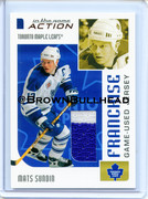 2003-04 ITG Action Jerseys #M-268 [Mats Sundin] [Toronto Maple Leafs] [Franchise] [~100] [swatch=whi