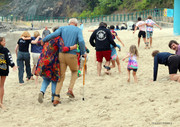 Three-legged race for juniors and seniors (New Year's Beach Day 2025)