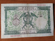 Otro billete de 1.000 pesetas de 1957 RRCC con ERROR 1-000-Reverso