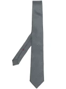 Brunello Cucinelli Jacquard Silk Tie Grey