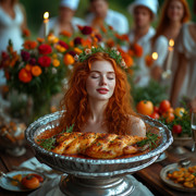 Garden wedding wom served Redhair spez 0 18