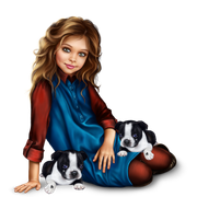 christmas_elf_girl_with_boston_terrier_puppy 53