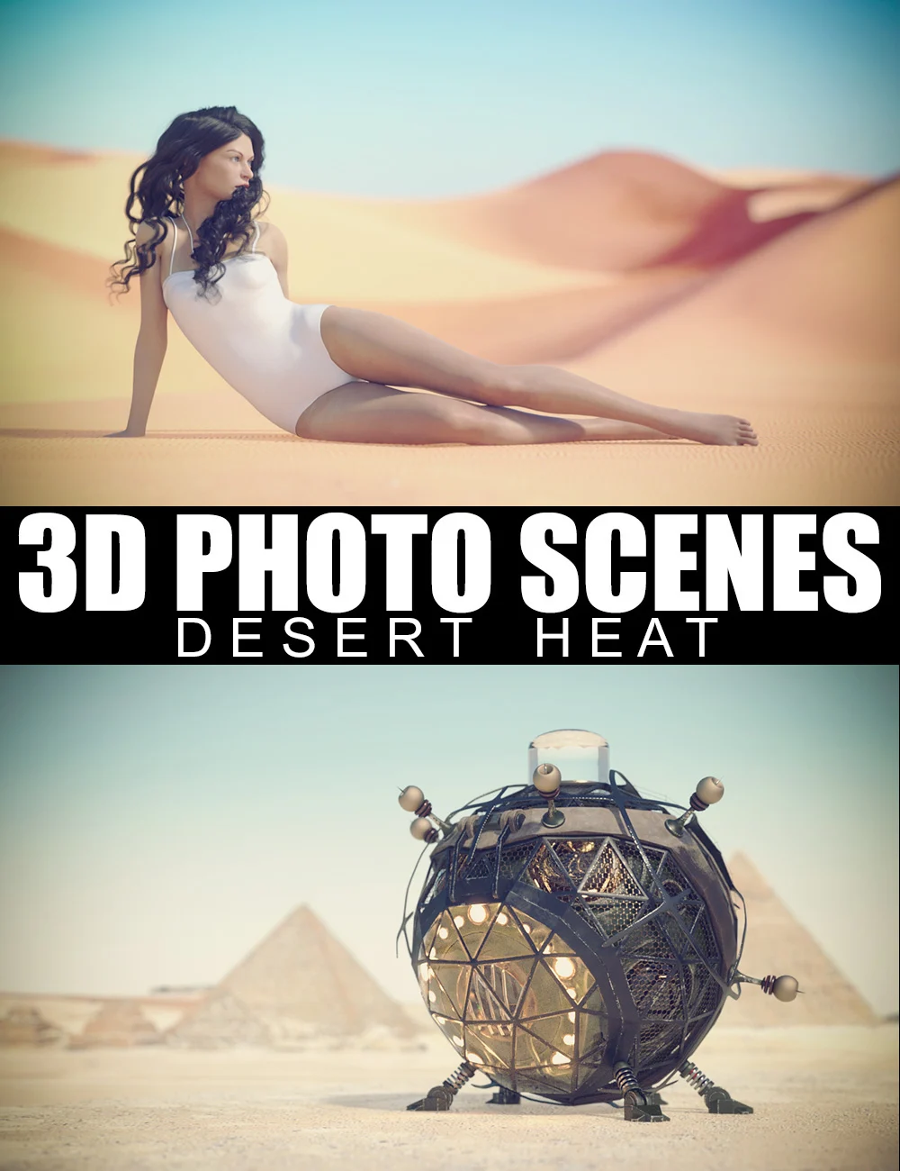 3 D Photo Scenes Desert Heat