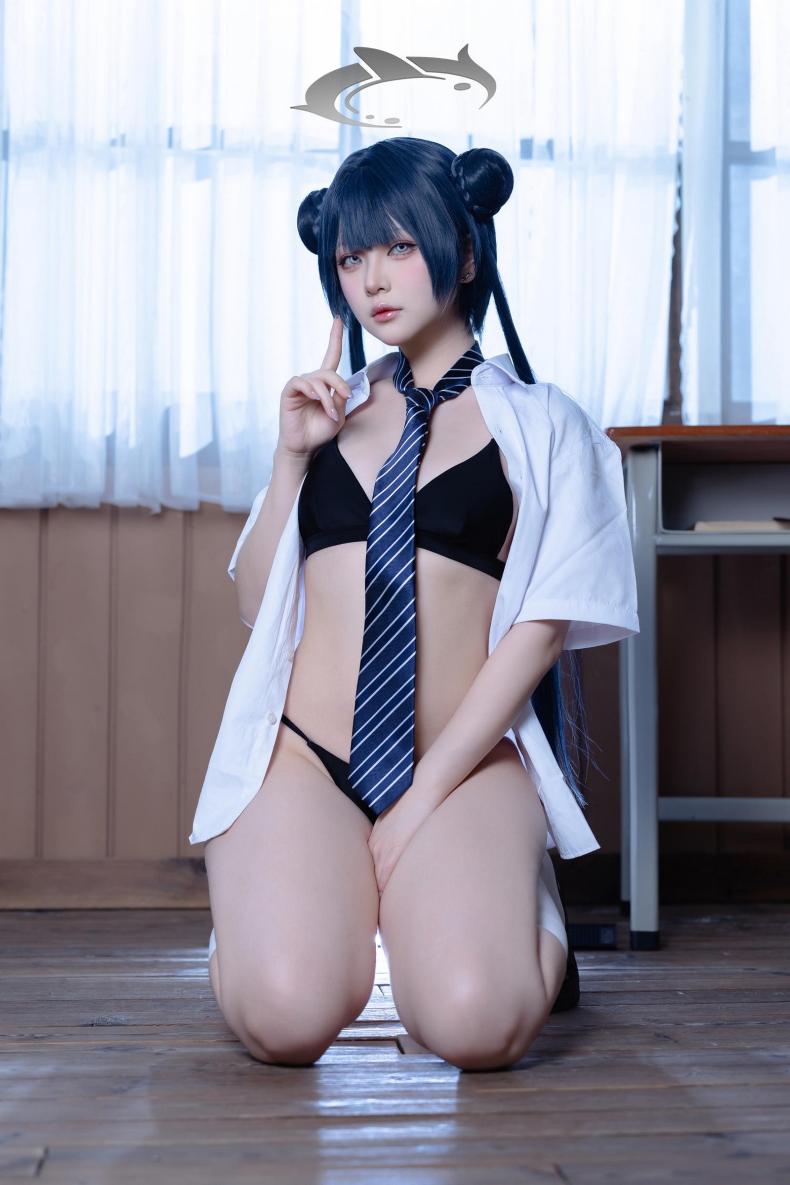 屿鱼 Yuyu 蔚蓝档案 妃咲 JK Cosplay 写真集（61P｜798MB）插图9