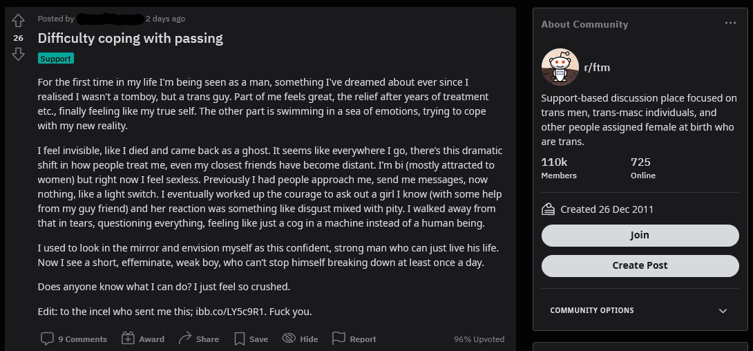 ftm difficulty with passing