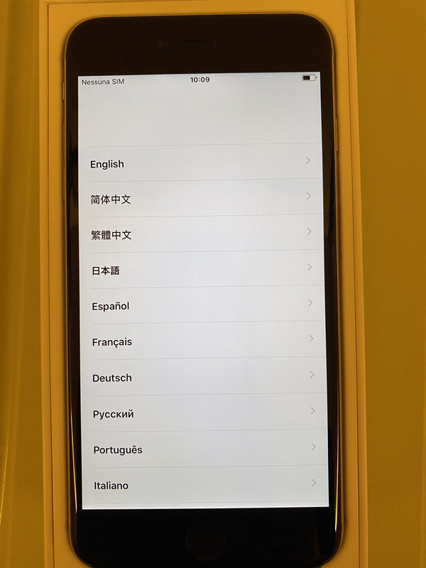 iPhone 6 Plus 16gb argento schermo acceso