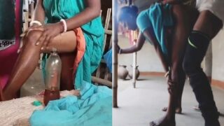Before leaving, sister-in-law should massage her legs