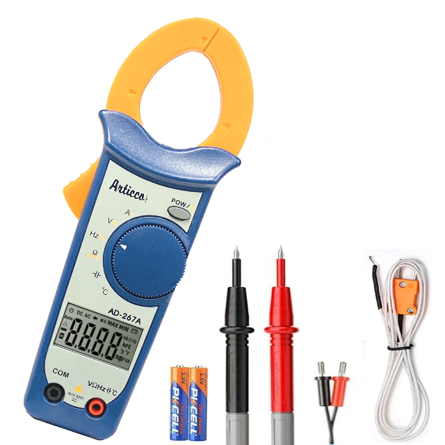 Digital Multimeter Tester AC Volt Amp Clamp Meter Auto Range LCD Handheld