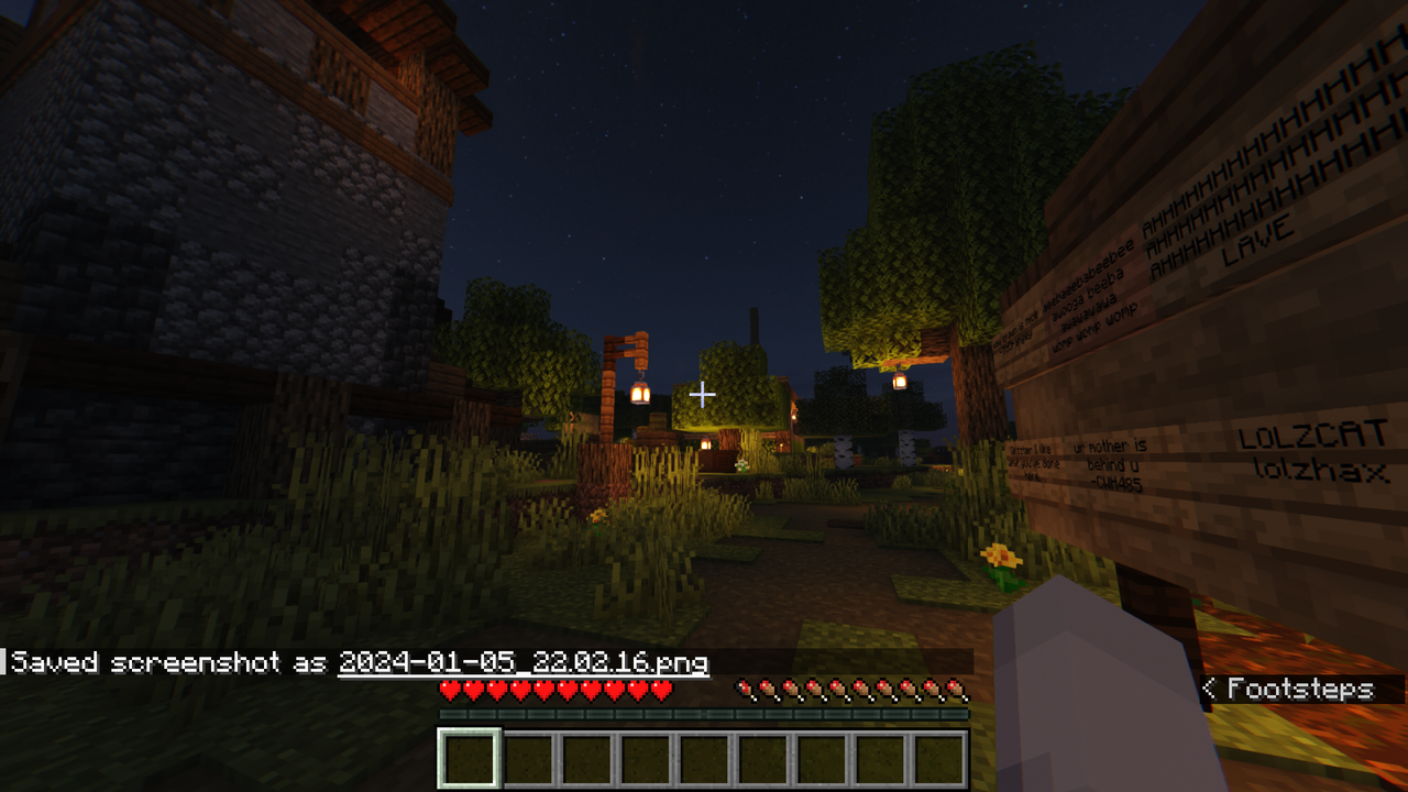 My first day in the Orange SMP server