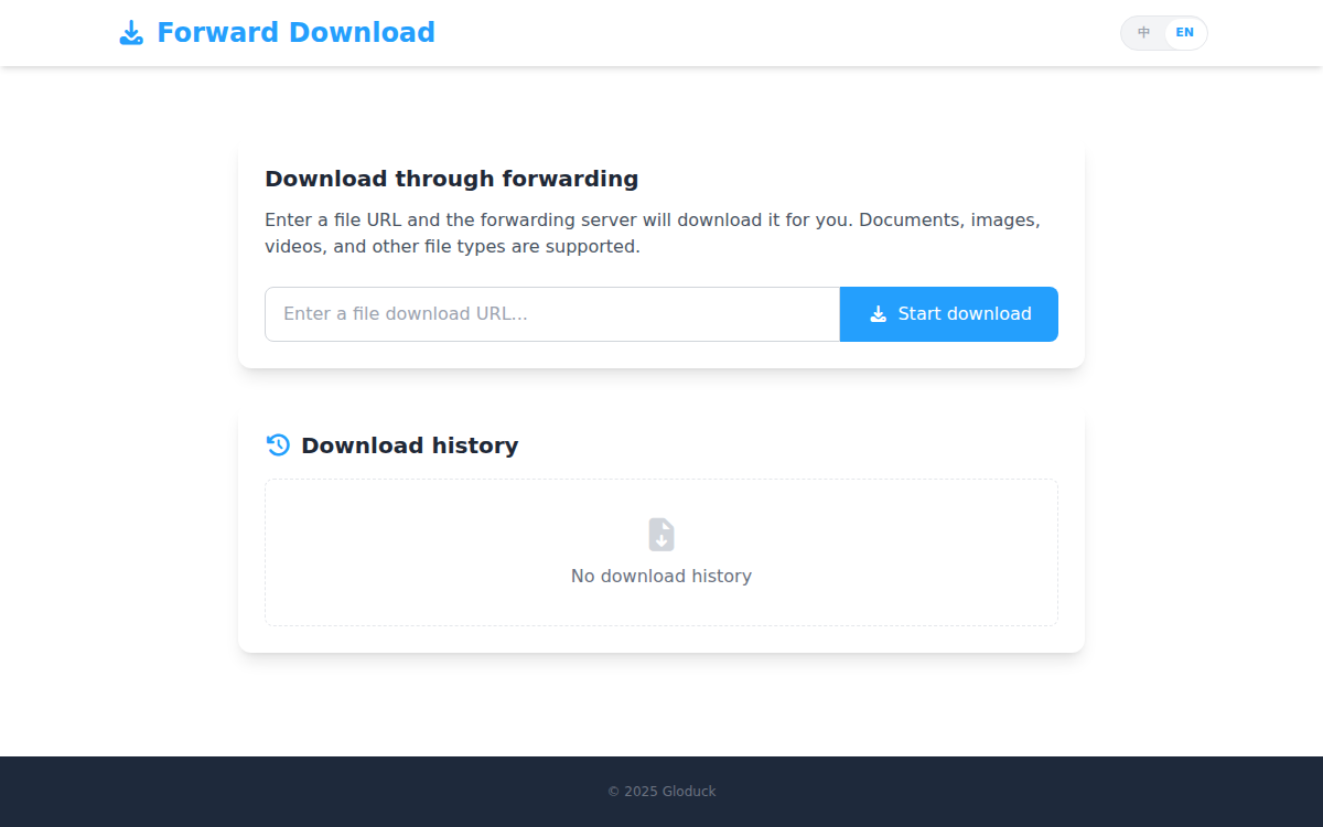 Forwarded file download