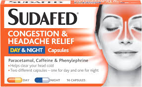 Sudafed Congestion&Headache Relief Day&Night 16`S