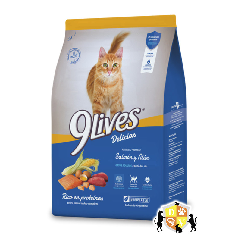 9 Lives Gato Adulto - Salmon