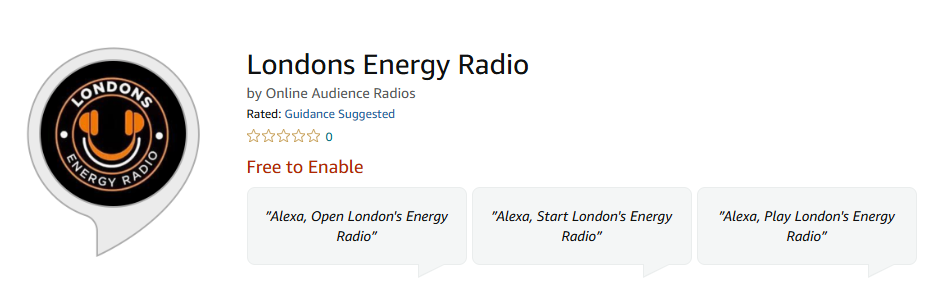 Alexa skill portfolio screenshot