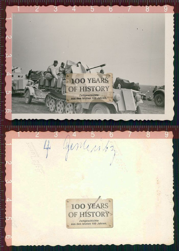 Orig. Foto Halbkette SdKfz Panzer Tank Geschütz 